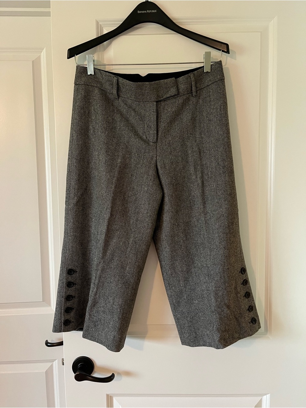 Vintage Y2K Ann Taylor Loft Cropped Herringbone Capri Pant
